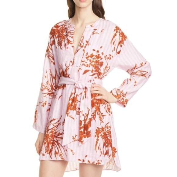 Joie Sunada Floral Print Linen Dress, Fleur D-Isle